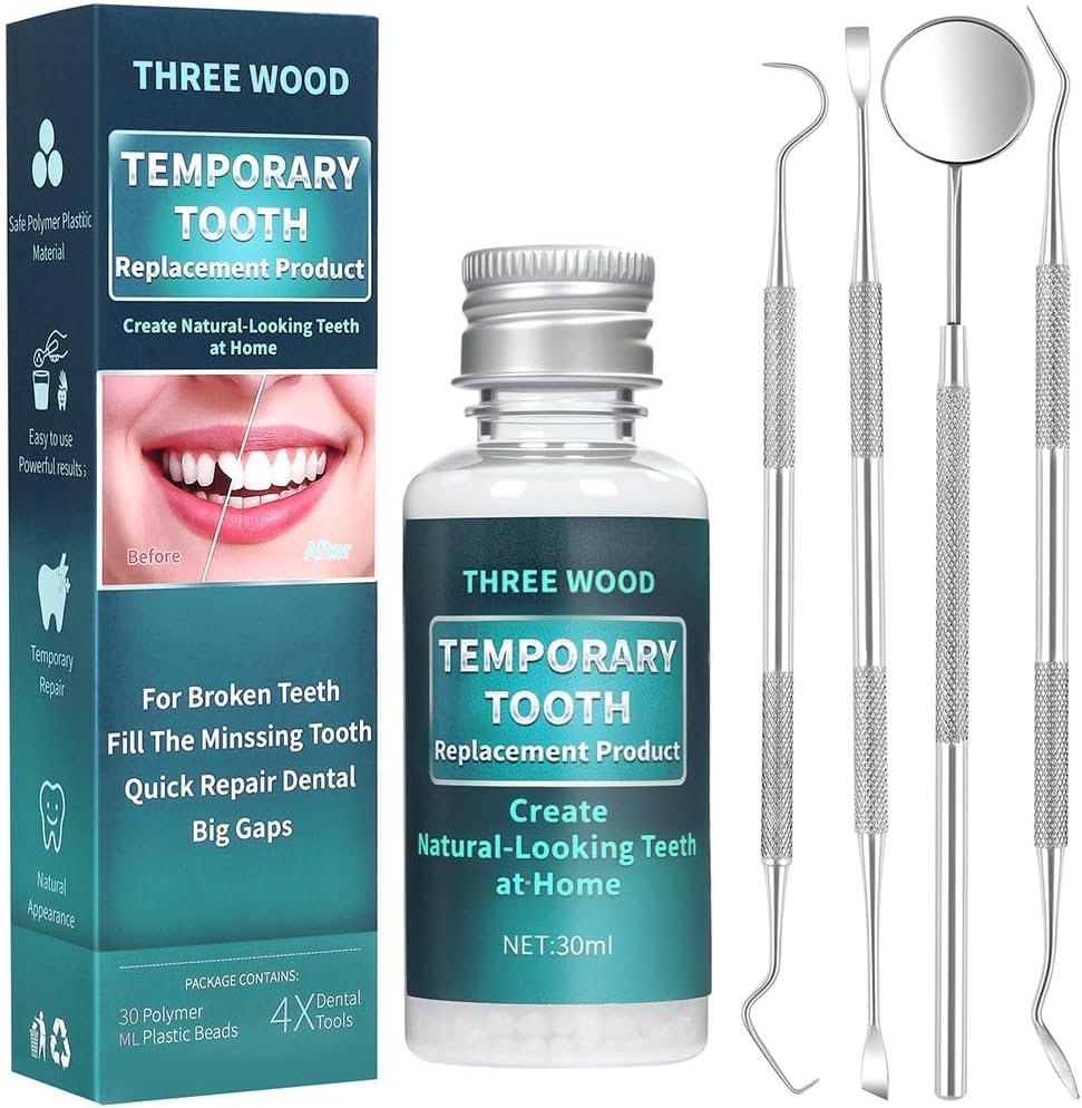 Temporary Tooth Provisional Kit - DIY Heat Beads for Missing or Broken Teeth, Dental Restoration & Replacement