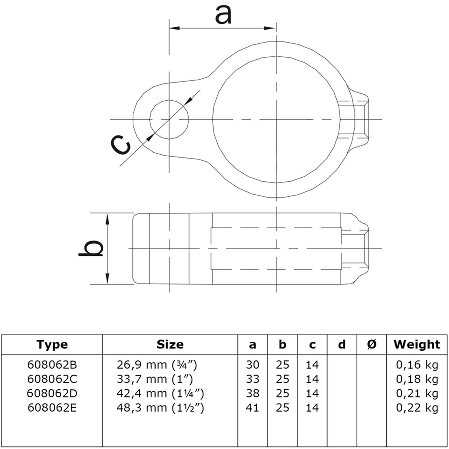 Fenau | Angel-Oberteil/Stellring-Auge, 26,9 Mm, Roh Produktbild-Vorschau 7