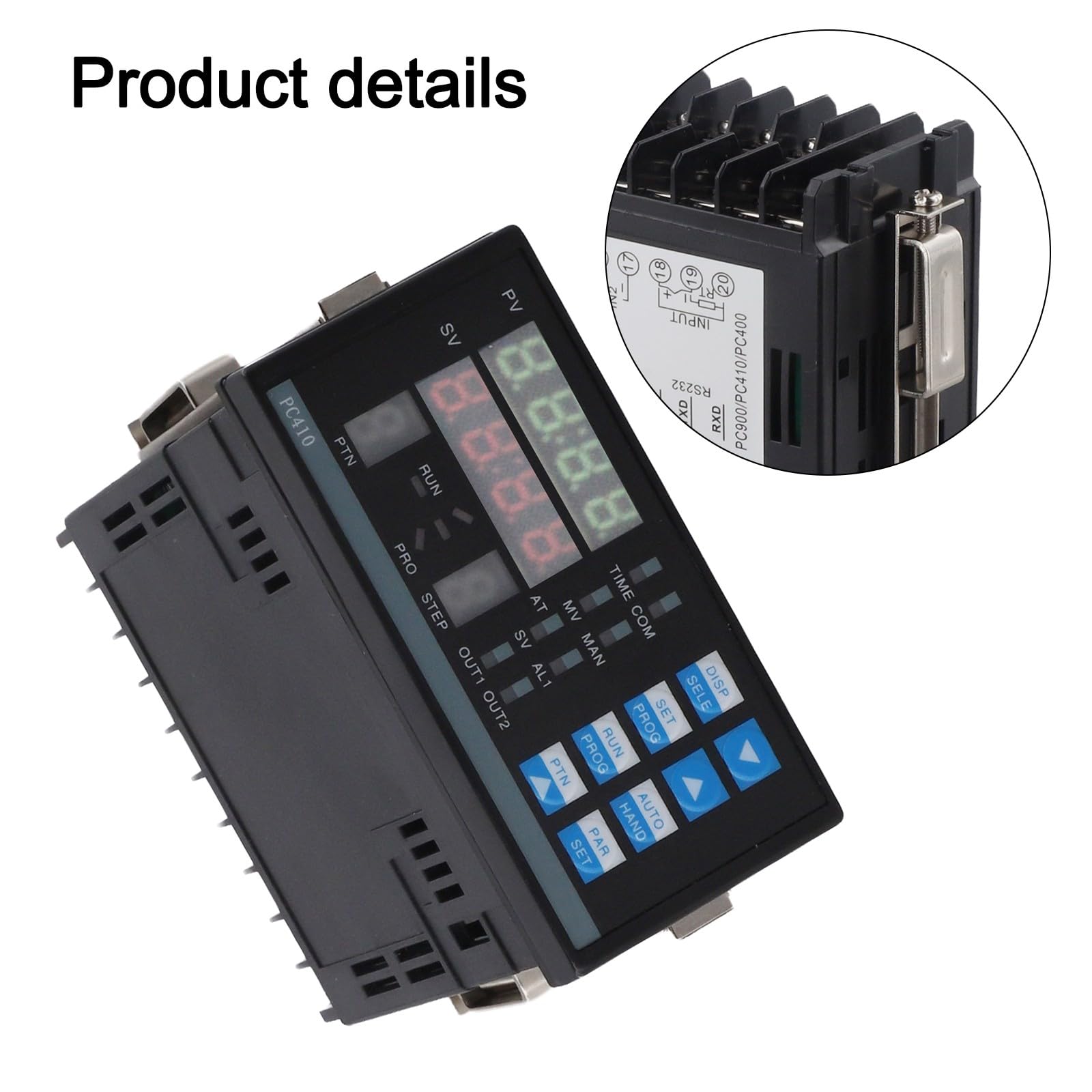 PC410 Controlador digital de temperatura para estación de retrabajo BGA, termostato PID de 10 curvas de 8 segmentos con RS232, entrada de termopar tipo K, salida de relé de estado sólido, 85