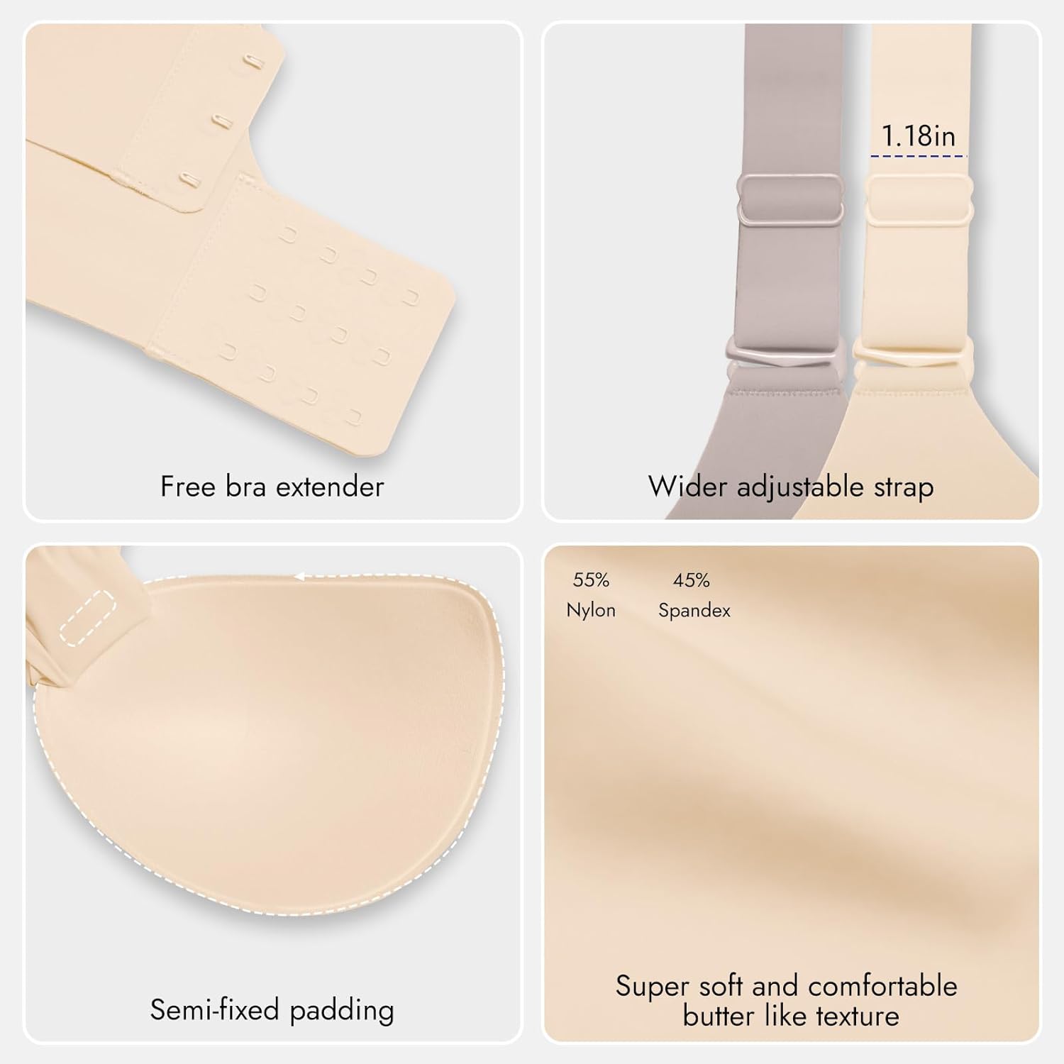 Wireless Jelly Bras for Women No Underwire Push Up Seamless Full Coverage Bralettes Comfortable Everyday Bras - Image 4