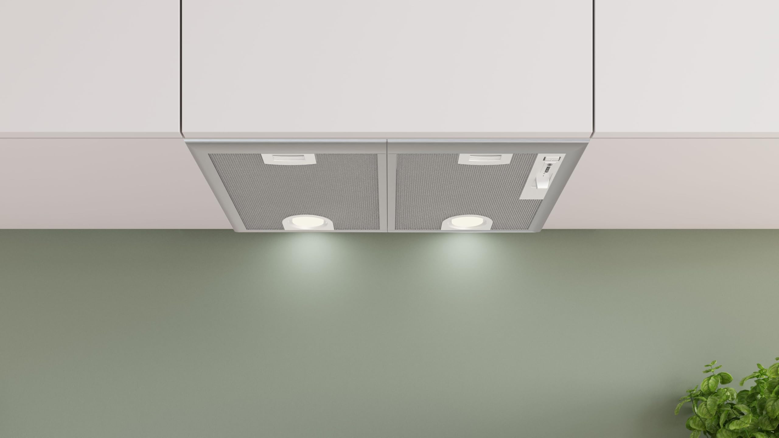 Bosch DHL555BM Serie 4 Lüfterbaustein 53 cm LED-Beleuchtung Abluft Umluft Metallfettfilter spülmaschinengeeignet Silber Metallisch