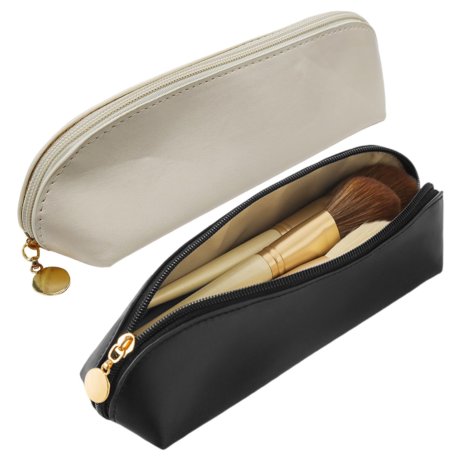 2 Pieces Simple Makeup Brush Bags, Classic And Fashionable, Multi-Function Storage Props, Reusable, Convenient Travel Makeup Bags