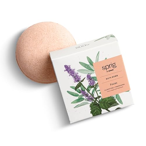 Miniatura 1 de Sprig by Kohler Clary Sage + Bomba de baño de pachulí, hipoalergénica, fabricada con ingredientes botánicos naturales e ingredientes de primera