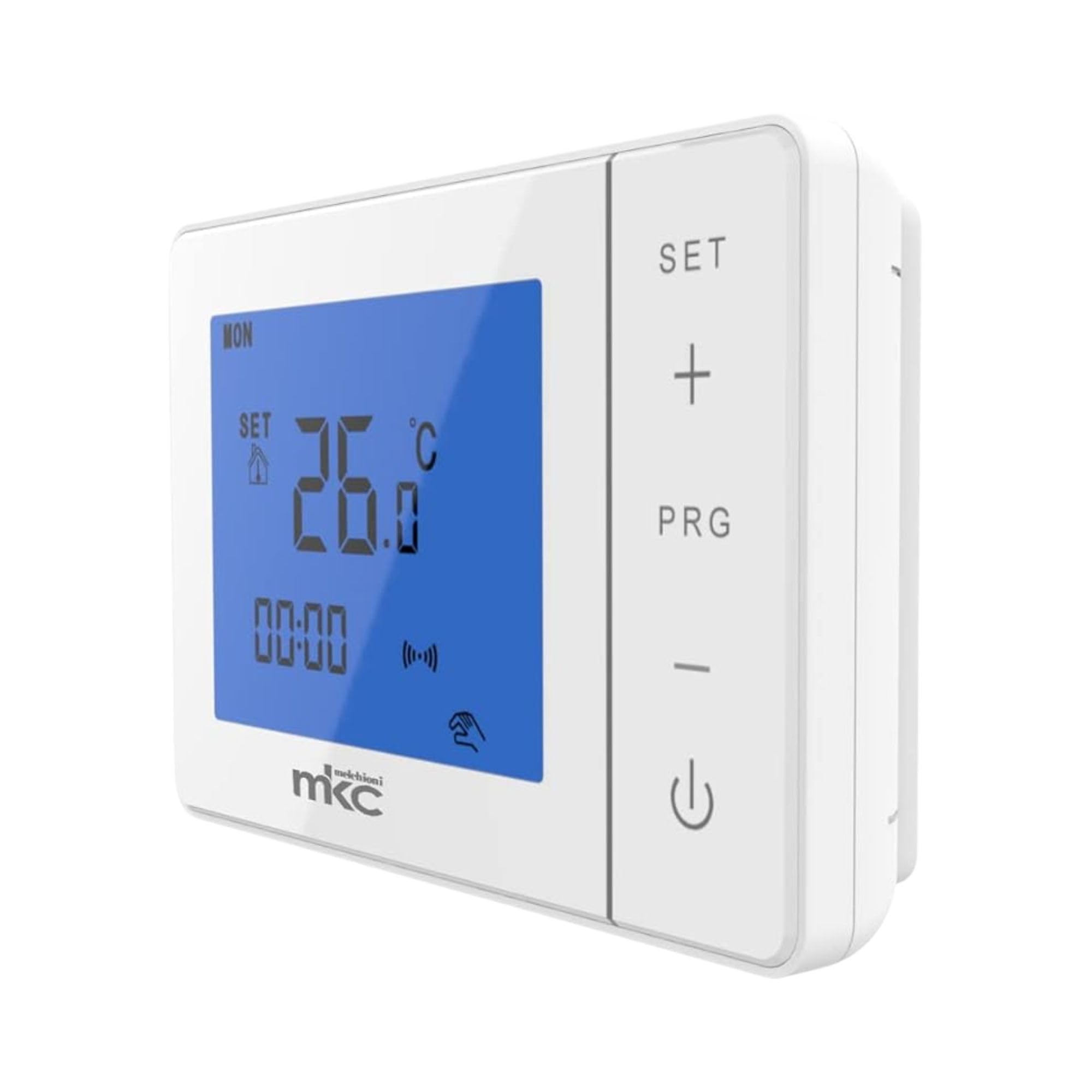 Melchioni MKC Cronotermostato Digitale MK-683 con programmazione Settimanale a Batteria, Design elegante e Display Retroilluminato adatto per Caldaia Murale