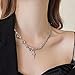 TUCEWP Y2k Necklace for Women Star Moonstone Rhinestones Necklaces Grunge Goth Punk Pendant Necklaces Cool Double Layered Chain Necklace Aesthetic Irregular Silver Choker Fashion Birthday Jewelry Gift