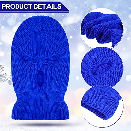 Geyoga 6 Pieces 3 Hole Balaclava Full Face Cover Ski Balaclava Winter Outdoor Sport Knitted Face Cover For Outdoor Sports (Bright Colors) #TOP2