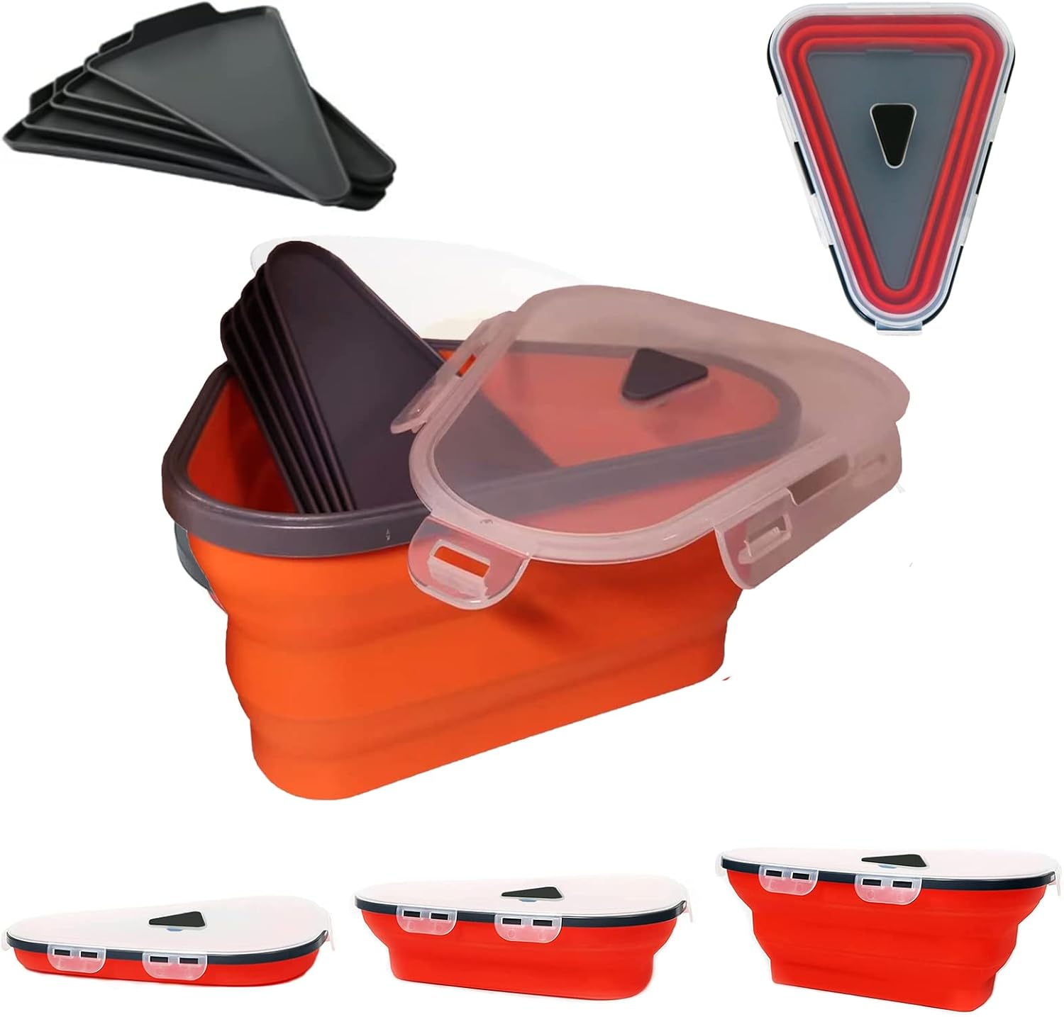 CRIVERY Pizza Box Reusable Pizza Storage Containers with