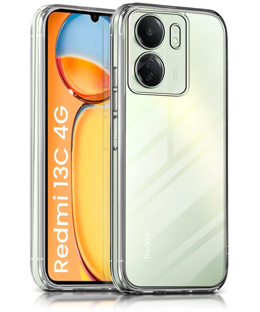 WOW IMAGINE Ultra-Hybrid Clear Back Case Cover Designed for Xiaomi Redmi 13C 4G | Poco C65 | Sleek Hard Back | Cushion Edge Technology Shockproof Drop & Camera Protection Bump – Transparent (B0CPPH99NM) Amazon Price History, Amazon Price Tracker