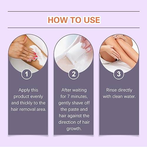 Miniatura 5 de Crema depilatoria para mujeres y hombres, crema depilatoria sin dolor para línea de bikini, piernas, brazos, axilas, depilación íntimaprivada,