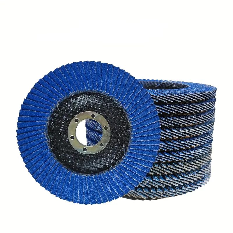 10Pc 4 1/2 inch Shaft 7/8 Grinding Flap Disc 80 Grit，Zirconia Abrasive，efficient Grinding，wear-Resistant and Durable， Angle Grinder Sanding Disc for Metal, Wood, Stainless Steel Finishing (4.5in-80#)