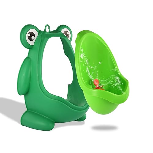 Miniatura 5 de Lindo orinal de entrenamiento para ir al baño de niños con divertido objetivo de apuntar, verde negruzco