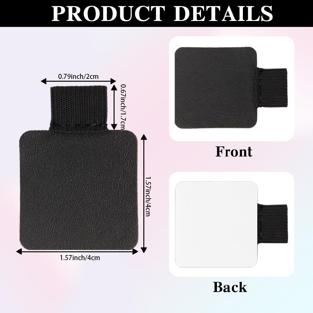 Stifthalter für Notizbuch, Stiftschlaufen-Halter-Set für Stifte, Kalender, 12 Stück, selbstklebend, Leder, schwarze Stifthalter mit elastischer Schlaufe für Kinder, Lehrer, Reisende, Tagebuch, Planer
