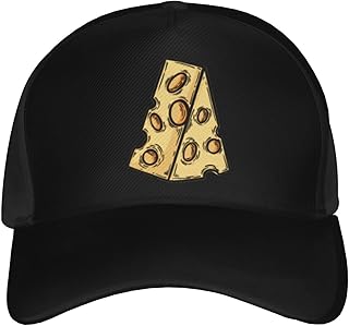 Hand Painted Cheese Slices Baseball Cap for Men Women Hat Classic Cotton Adjustable Caps Low Profile Golf Dad Hats for All Seasons Black
