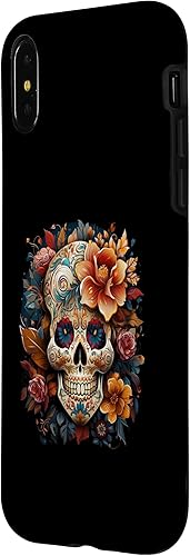 Miniatura 8 de iPhone 13 Pro Max Floral Mexican Skull Day of the Dead Dia De Muertos Funda para mujer