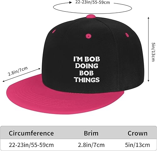 Miniatura 6 de Unisex Im_Bob_Doing Bob Things Logo Baseball Cap Hat Adjustable Fashion Outdoors Sandwich Cap