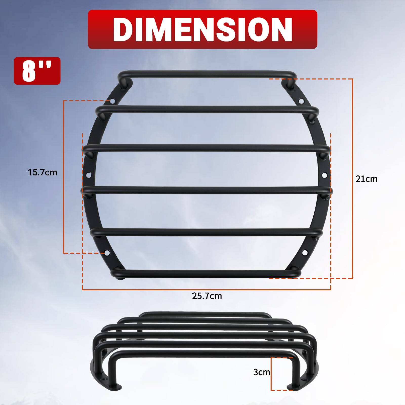 Sterke zwarte metalen luidsprekergrill 8 Inch - Luidsprekers
