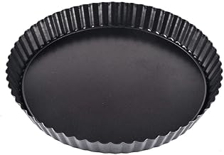 Tart Pan,2 Pack 9 Inch Non-Stick with Removable Loose Bottom Tart Pie Pan, Round Fluted Flan Quiche Pan