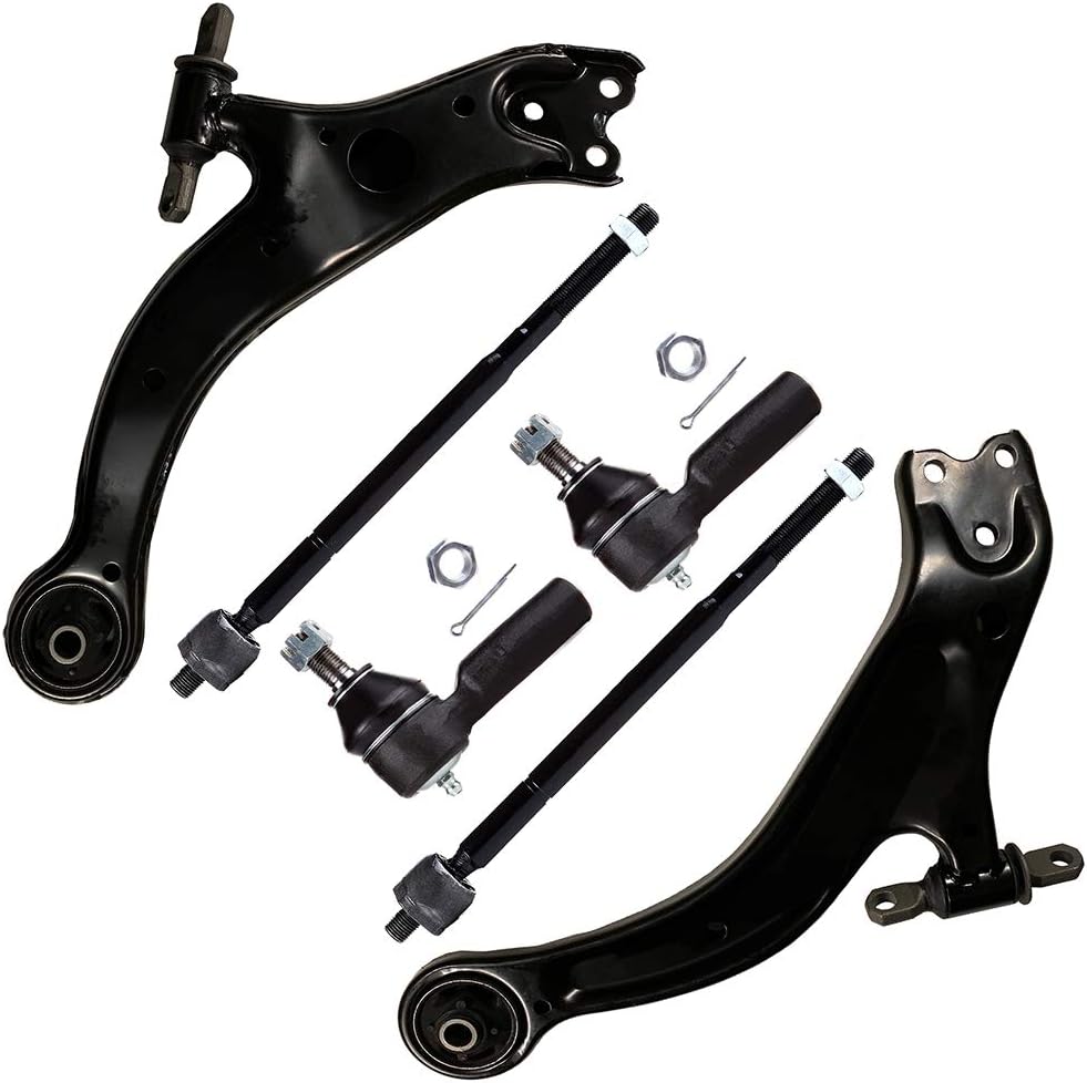 6PC Chassis Products fit 1998-2004 For Toyota Avalon 1998-2003 For Toyota For Sienna 1999-2003 For Toyota Solara Lower Control Arm And Ball Joint Inner Tie Rod End Outer Tie Rod End