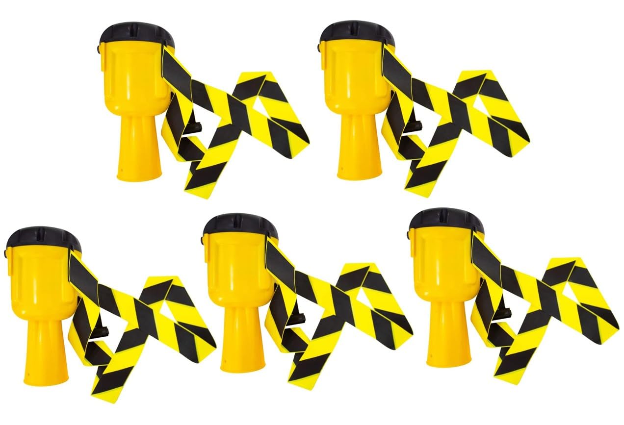 Nastro adesivo retrattile for cono stradale, 5 pezzi