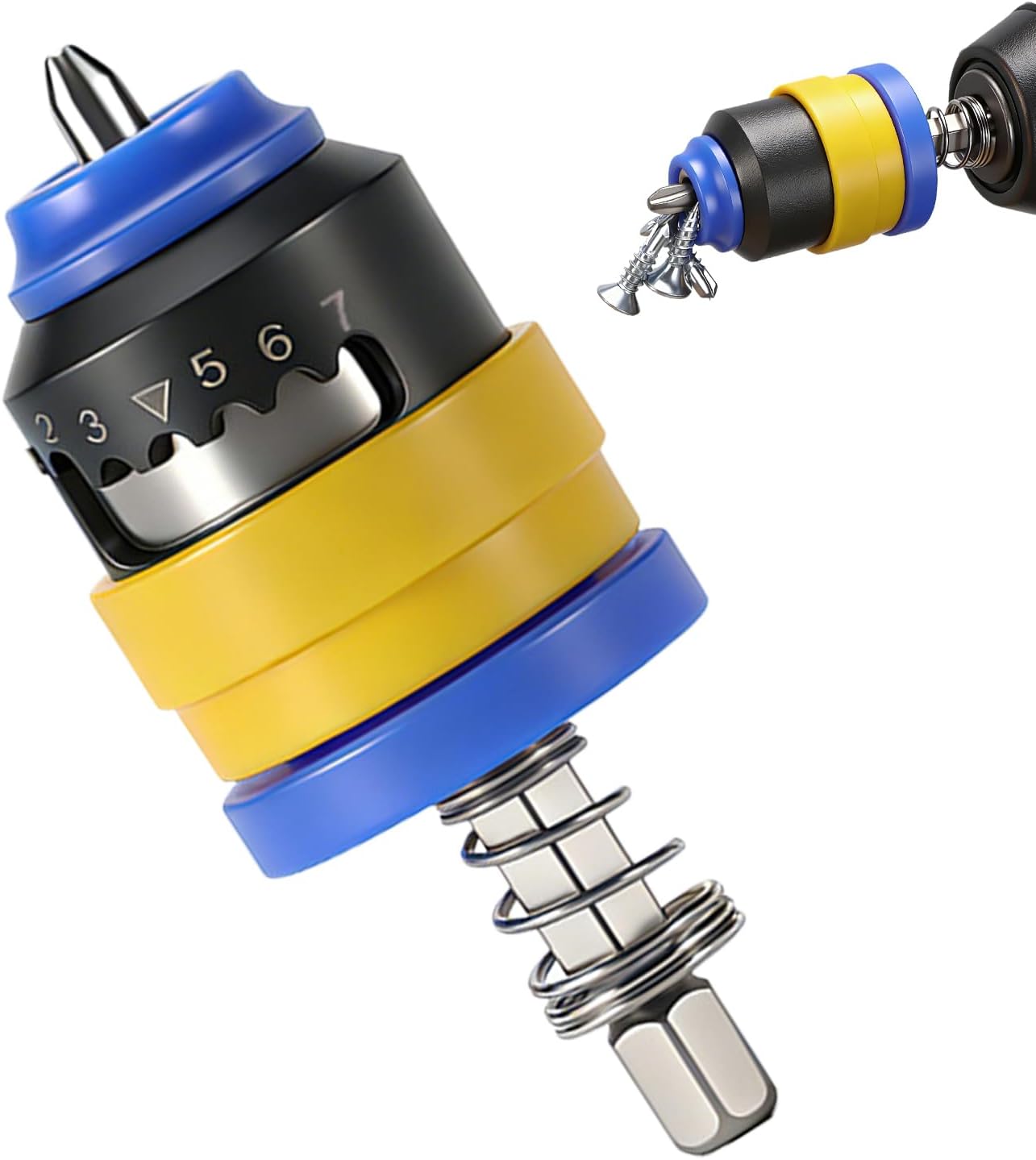 Drywall Screw Setter, Adjustable Depth Tool, Screw Fixing Bit Holder, Professional Screwdriver Tool for Homeowners Installers Handymen Renovators Woodworking Panels Plywood Workshop, Universal Fit