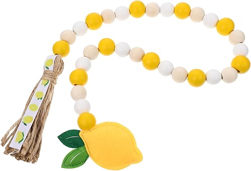 ABOOFAN Abalorio de madera colgante decoración borla cuentas cadena colgante colgante pared hogar dic