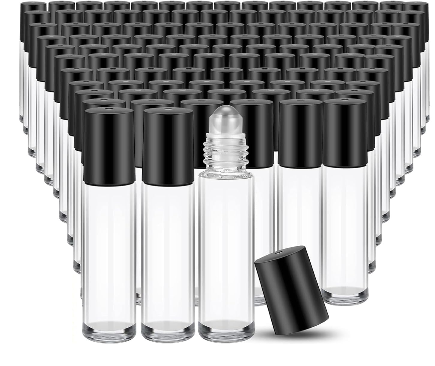 Hunky Dory Clear 12pcs 5ml Roller Bottles for Essential Oils, Glass Empty Bottle with Stainless Steel Roller Balls, Leakproof Roll on Perfume Bottles, Under Eye Roll on For Beauty Use-picture-41