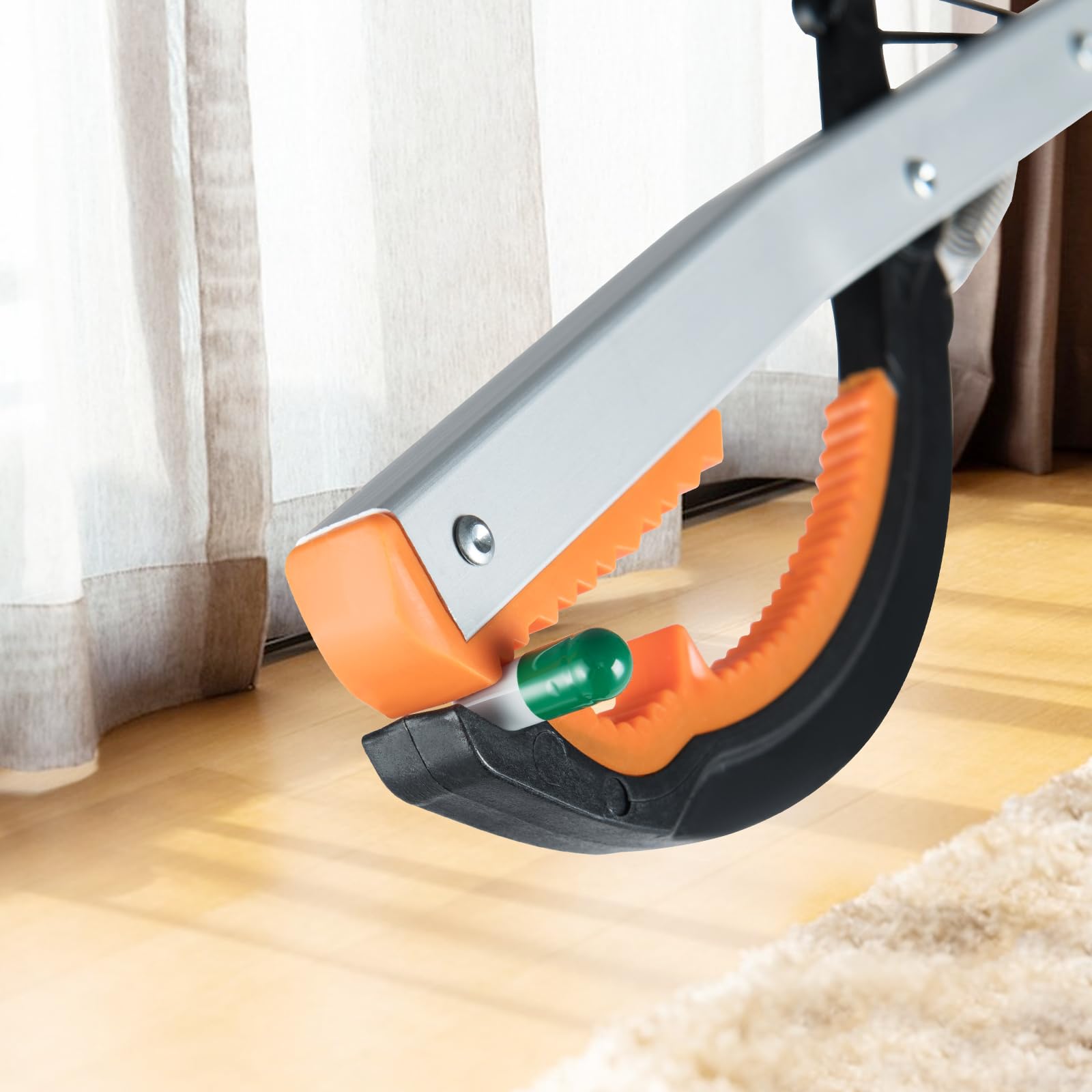GYMAX Pinza Larga de 88 CM, Herramienta Portátil de Aluminio con Garra Antideslizante, Recogedor para Basura, Ligera para Recoger Residuos, para Personas Mayores (2)