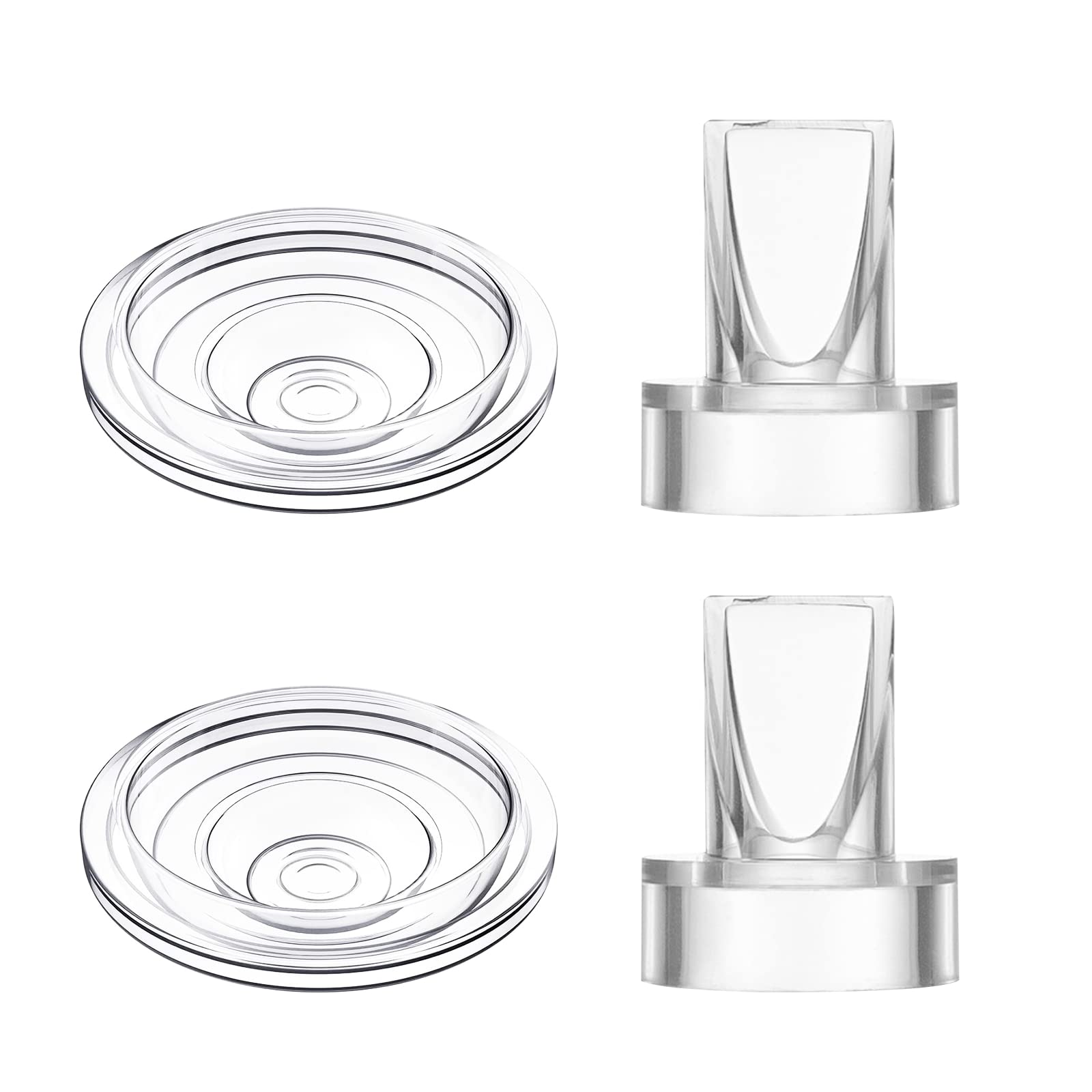Loveishere Duckbill Valves and Silicone Diaphragm, Compatible with S9/S10/S12, Wearable Breast Pump Duckbll Valve & Silicone Diaphragm Accessories,4pcs Set