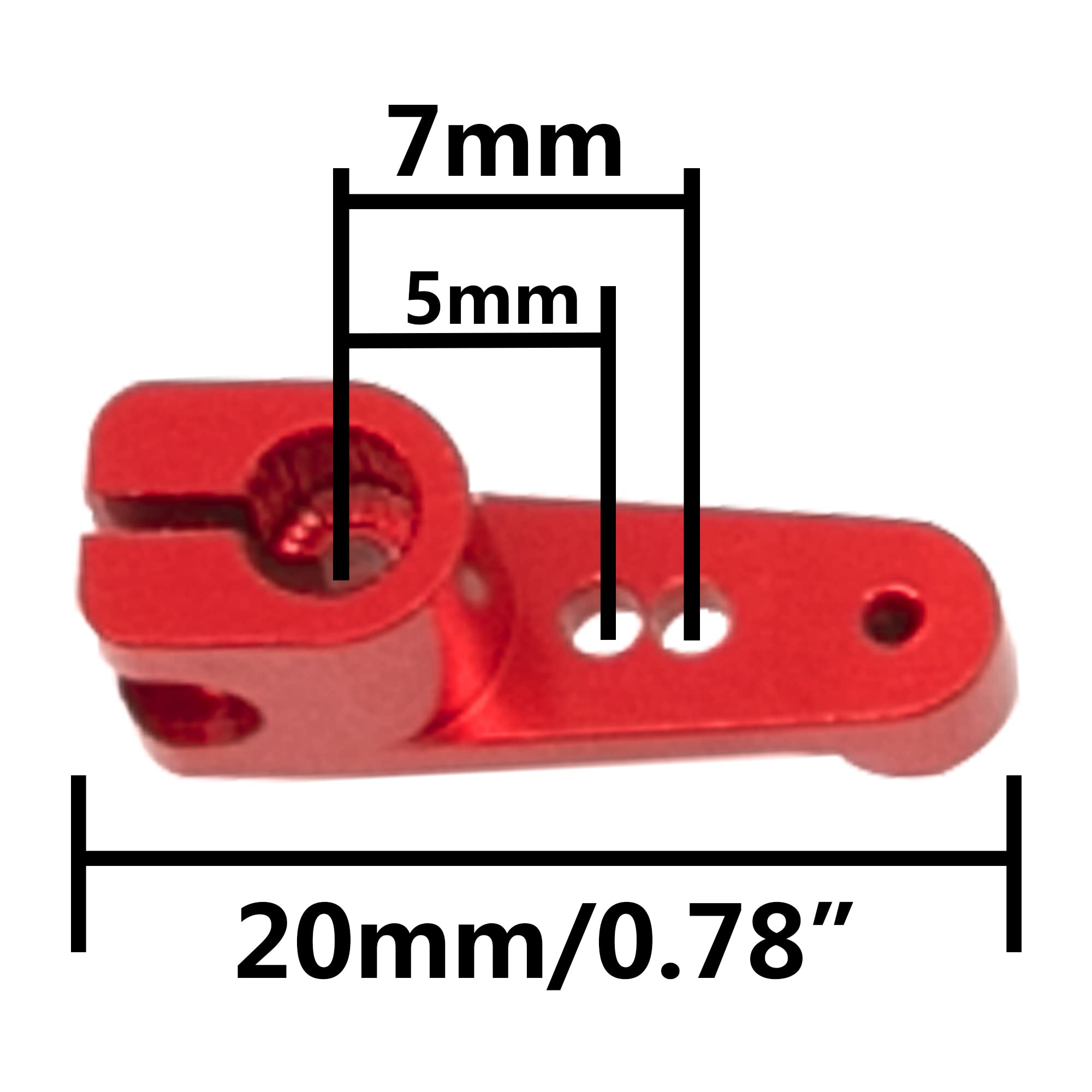 ShareGoo 3Pcs Aluminum 24T Servo Horns For Axial SCX24 Stock Servo AS-1 AXI31619 (Red/Black) - View #5