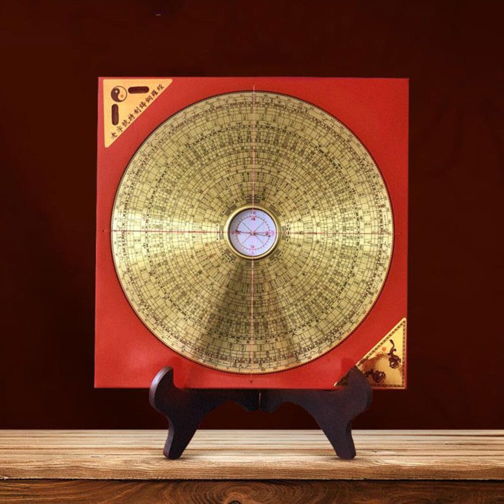 Brújula China Antigua Portátil Roja de Hierro y Cobre para Exteriores | Estilo Retro, Ligera y Fácil de Usar, Orienta en Actividades al Aire Libre, Pieza de Colección