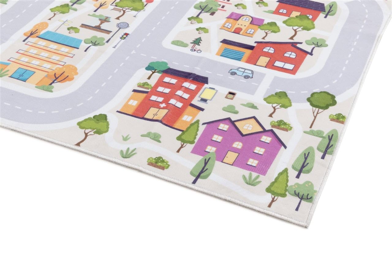 CarpetLiving – Tappeto da Gioco per Bambini, Morbido e Lavabile in Lavatrice, Certificato Sicuro – Soft Playmat 170x120 cm