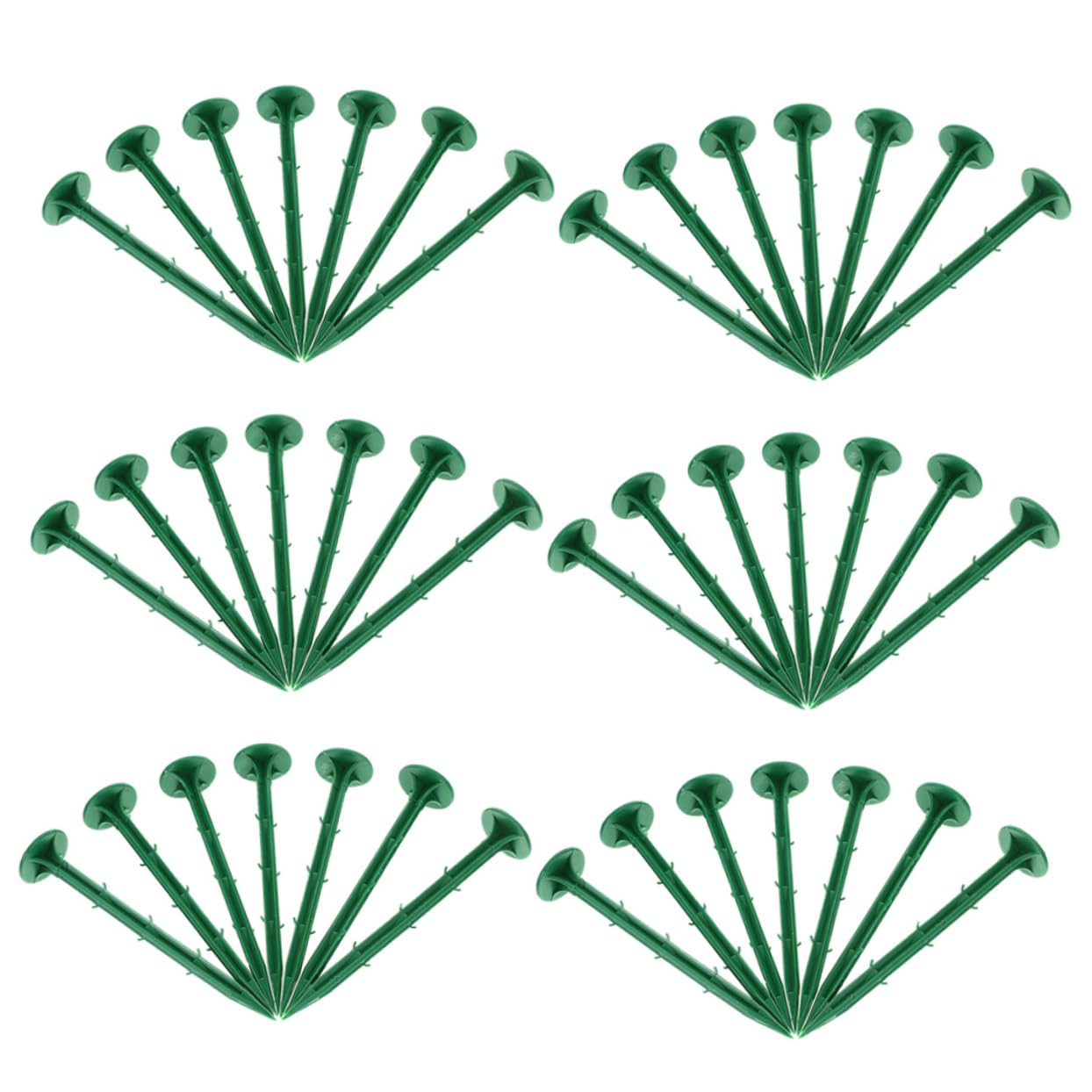 HANABASS Picchetti da Giardino Resistenti e Non Facili da Rompere 150 Pezzi in Plastica Verde per Fissaggio Telo Pacciamatura e Teli da Giardino per Uso Esterno
