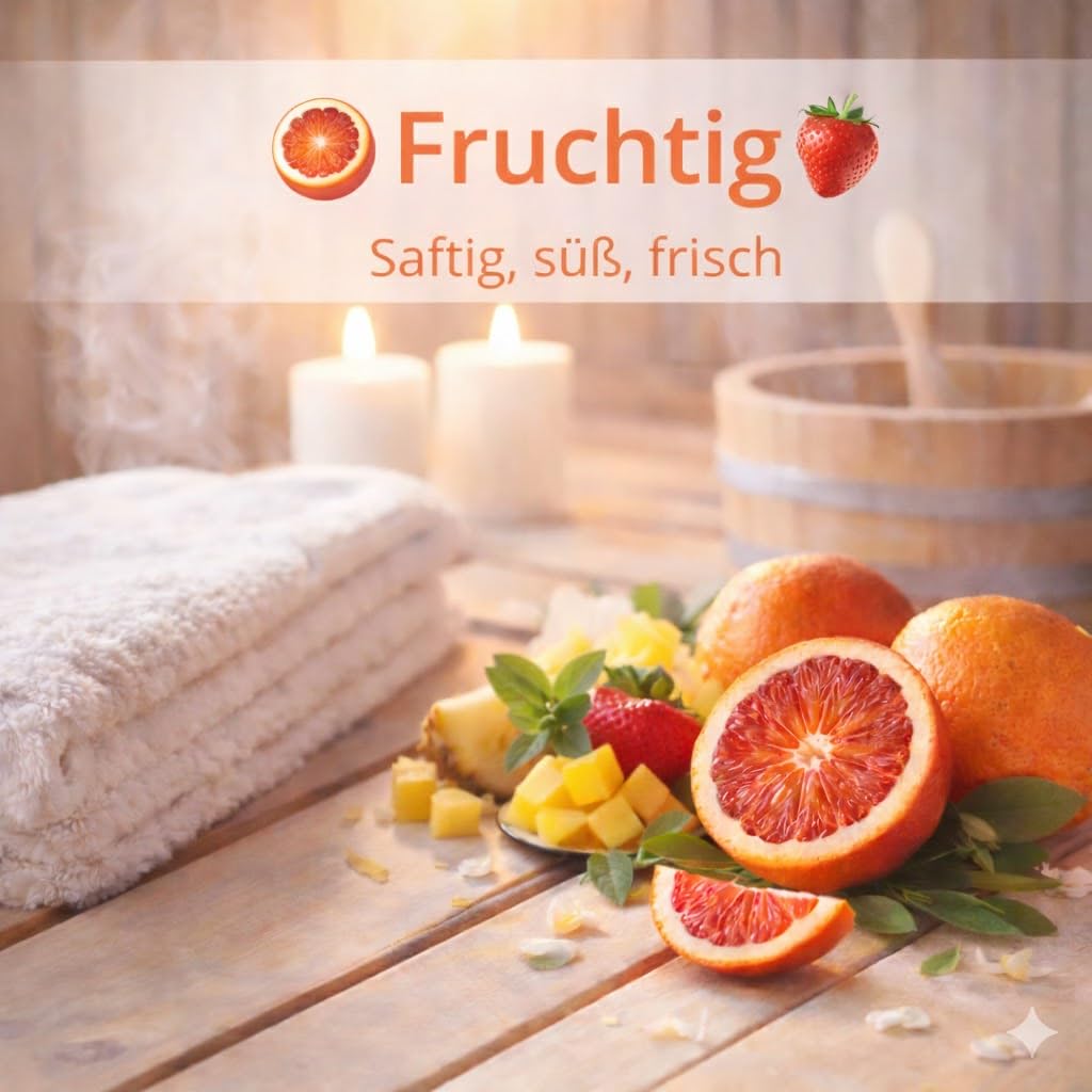 Dufte Momente Saunaaufguss-Konzentrat Orange – 3 Liter – fruchtig & belebend – konzentriert & ergiebig – zertifizierte Profi-Qualität – vegan & Made in Germany