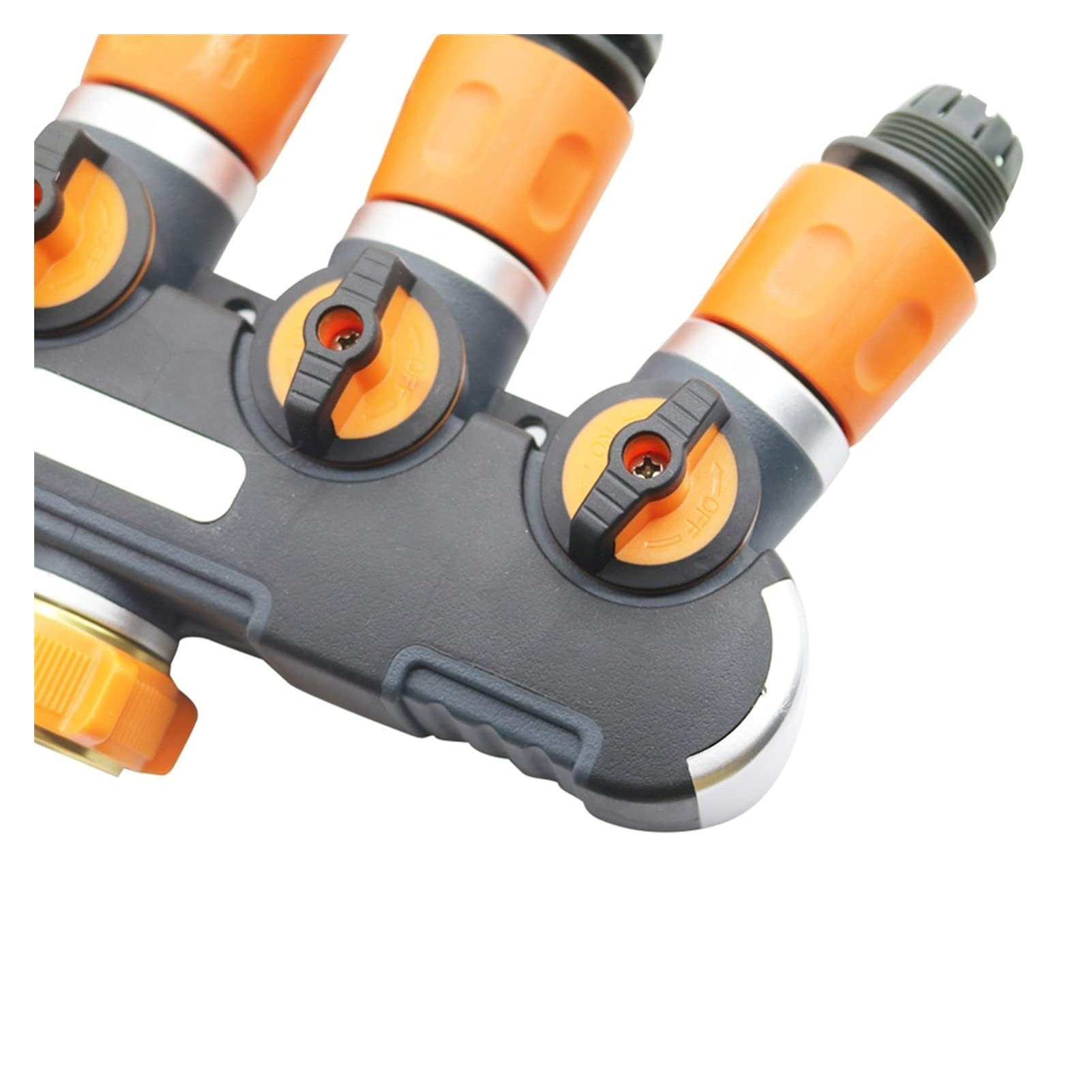 Adaptador de manguera de plomería de jardín Conector de la manguera del distribuidor del distribuidor de la válvula de la manguera de cuatro direcciones del grifo del jardín para el conector de la man