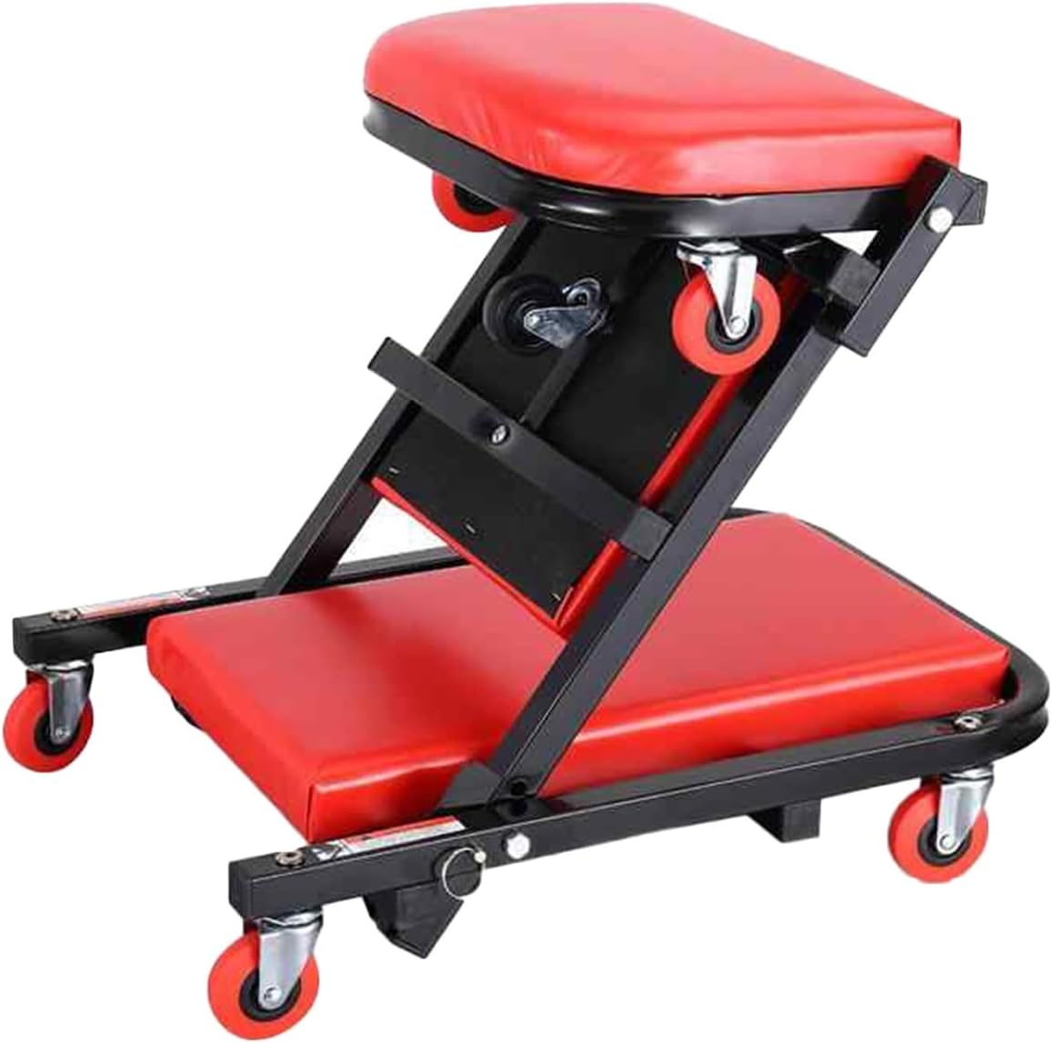 Space-Saving 40" Mechanic Creeper Z Seat with 6 Durable Rolling Wheels, Supports 250kg, Ideal for Garage, Auto Repair Shop & Home Use