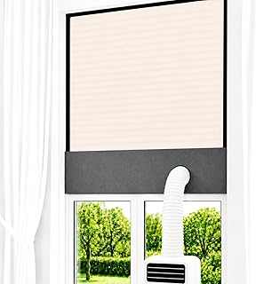 Fensterabdichtung 30-249 cm für mobile Klimaanlage und Ablufttrockner, auch für Türen – schnelle Montage ohne Bohren/Kleben – Klimageräte-Abdichtung [88 cm]
