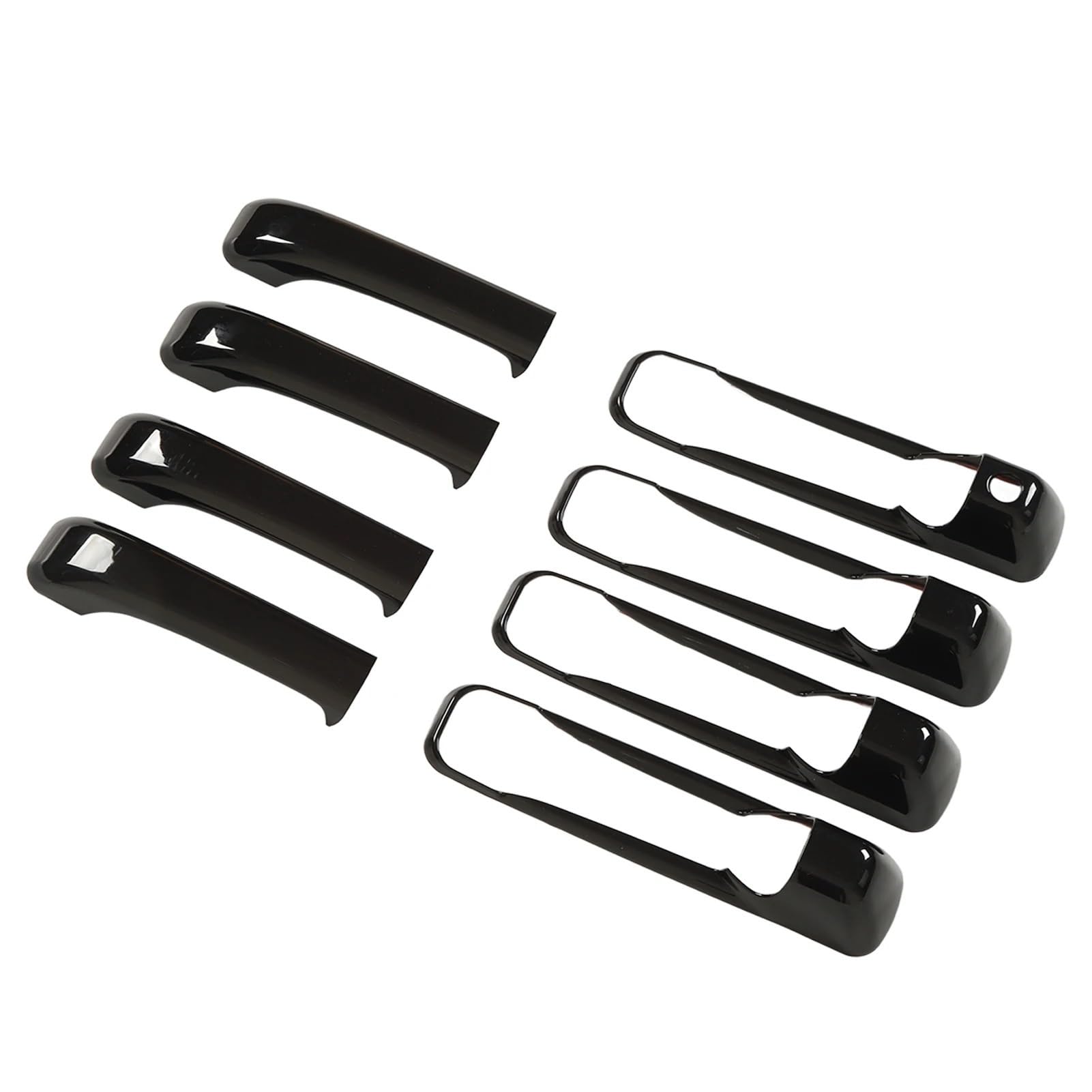 OUVECR for Dodge 1500 2500 3500 4500 5500 8Pcs Car Exterior Door Handle Covers Glossy Black Replacement Car Outer Door Handle