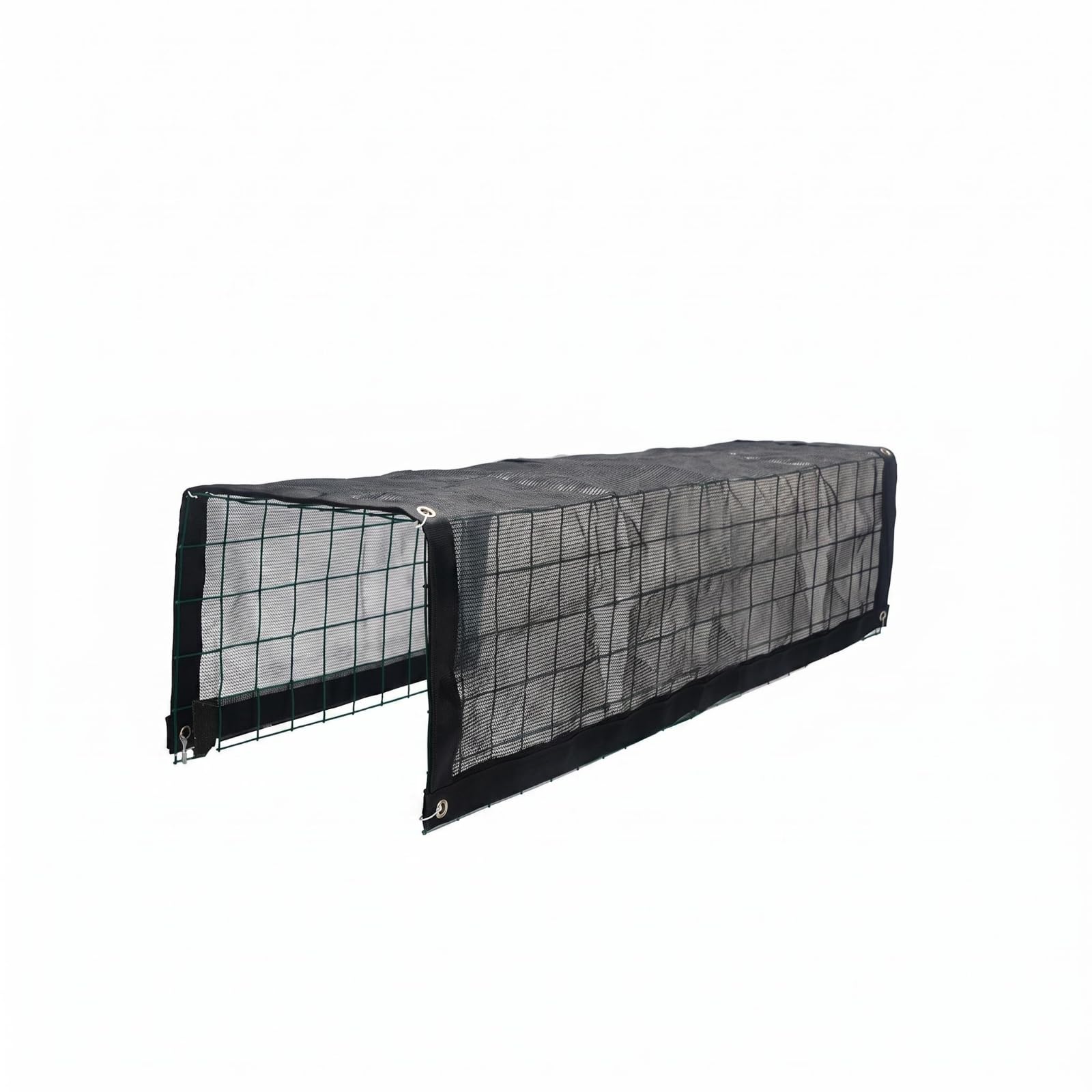 Bendable Frame Tunnel Canopy Cover Metal Eyelets Rain Shelter Canopy Rectangular Shape Mesh Gazebo Textile Edging, 150-48-36cm Dutch-image-2