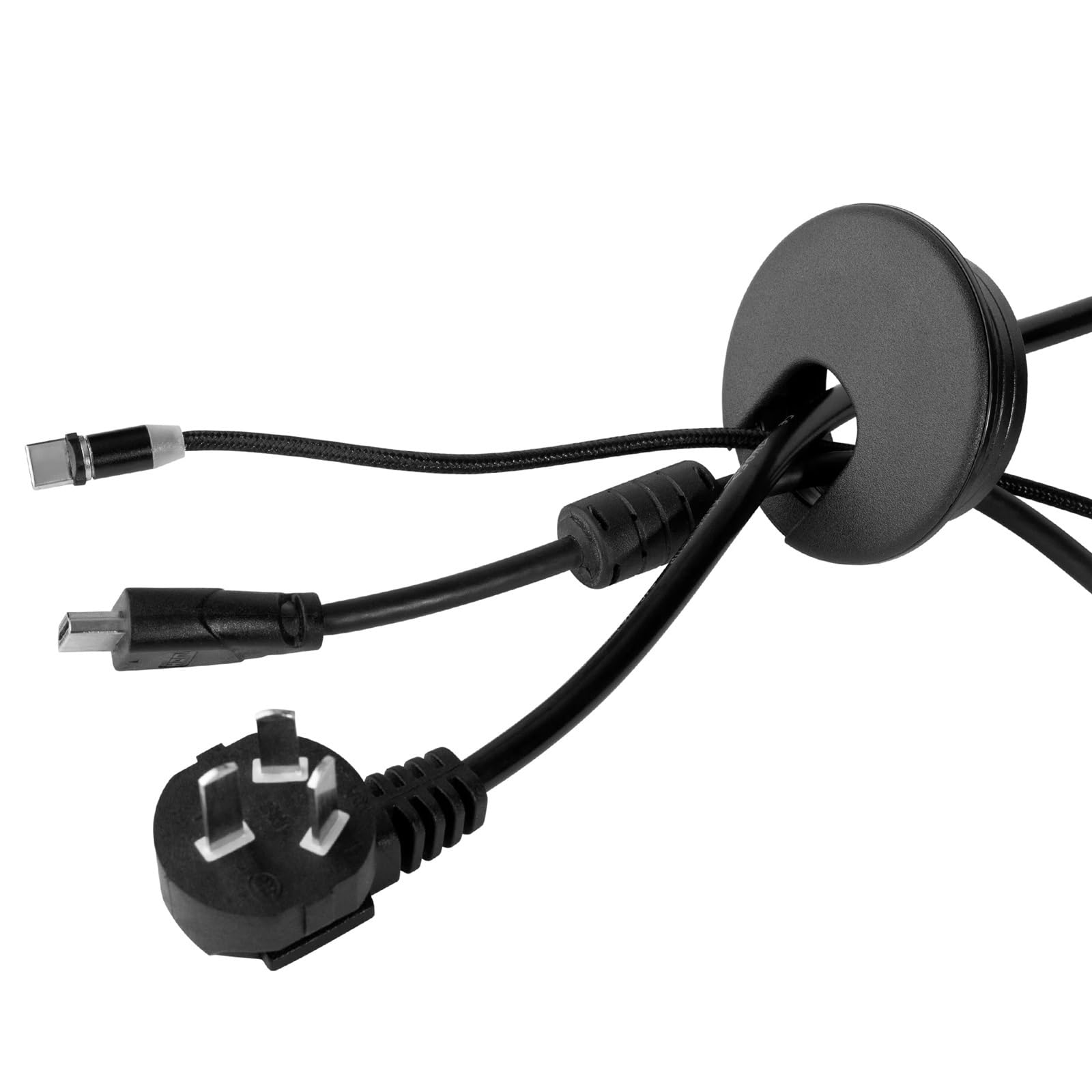 Pasacables para Escritorio, Pasacables for Escritorio 20 Piezas ABS Blanco y Negro(White 2.5 Inch)