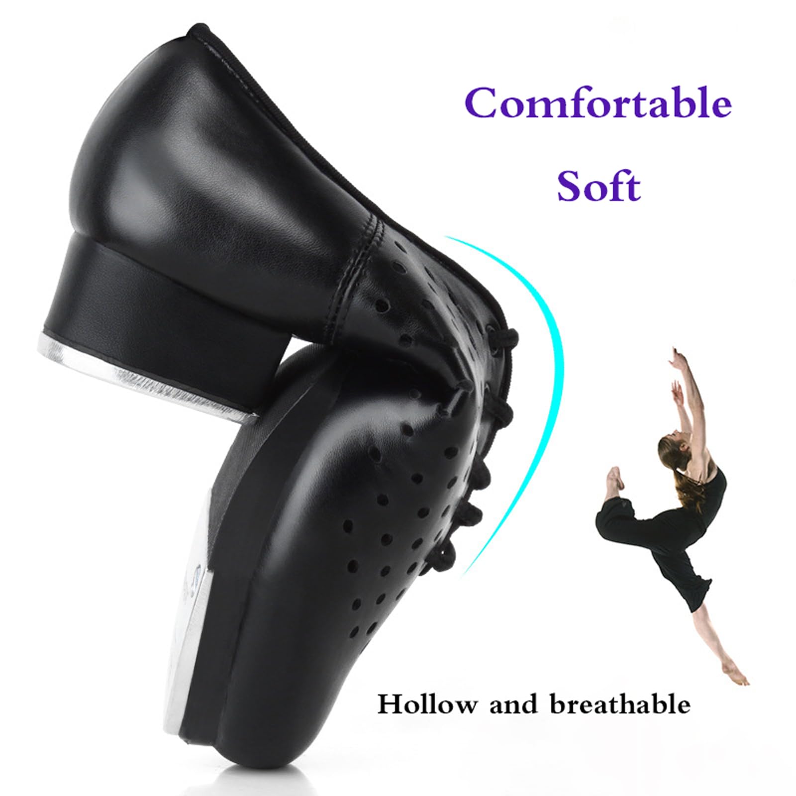 Tap Dansschoenen, Lace Up Tap Dansschoenen, Unisex Volwassenen Sync Tap
