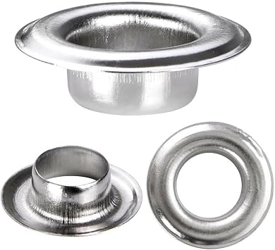 Hand Press Eyelet Grommet Machine Hole Punch Tool Kit with 3 Dies, 3 Punchers (5.5mm,7.5mm,9mm) and 900 Pcs Heavy Duty Silver Grommets (Size 1/5, 3/10'', 3/8'')