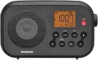 Vista 1 de Sangean PR-D12 AM/FM NOAA Weather Alert Digital Tuning Portable Radio, Black