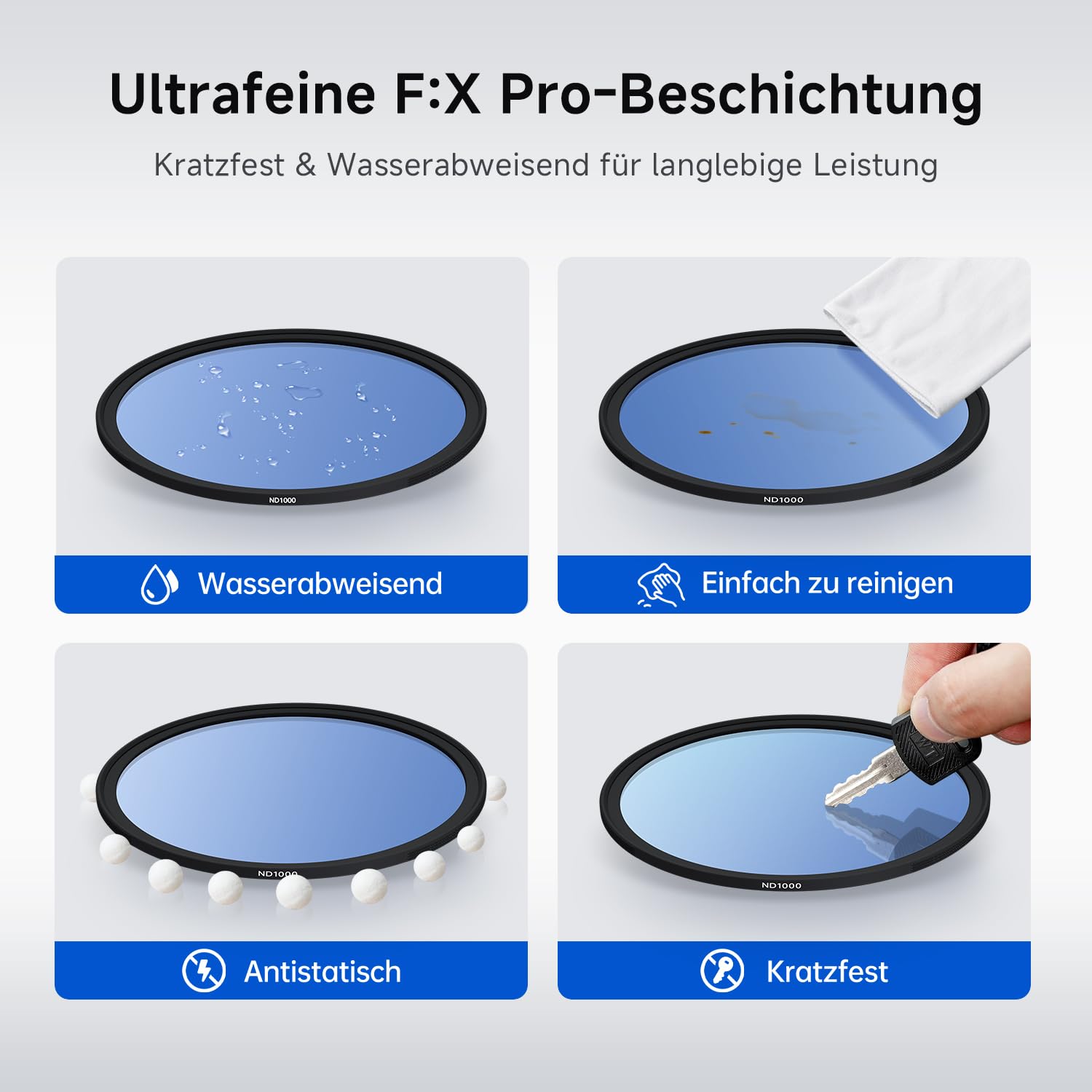 Rollei F:X Pro Magnetische ND- Rundfilter-Set Mark II in 67mm. Rollei Magnet Filter/Graufilter-Set bestehend aus CPL,ND8, ND64,ND1000 und magnetischen Basisring ideal für die Langzeitbelichtung