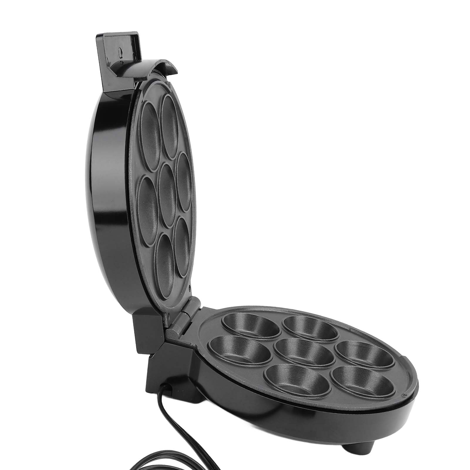 Rengue Macchina per Cupcake 7 Macchina per Cupcake Muffin Maker 1000W Compatta con Indicatore Luminoso di Blocco di Sicurezza per Dolci da Domestica Tazze per Pizza Regali (Spina europea 220 V)
