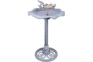 33 Inch Height Polyresin Bird Bath for Garden Outdoor Decor: A Sanctuary...