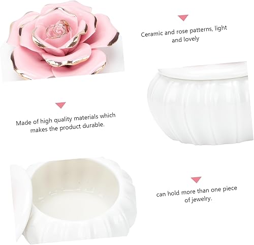 Miniatura 2 de DECHOUS Joyero de cerámica, tarro de cerámica para galletas, tarro de condimentos, tarro de almacenamiento de cerámica, tarro de tanque de
