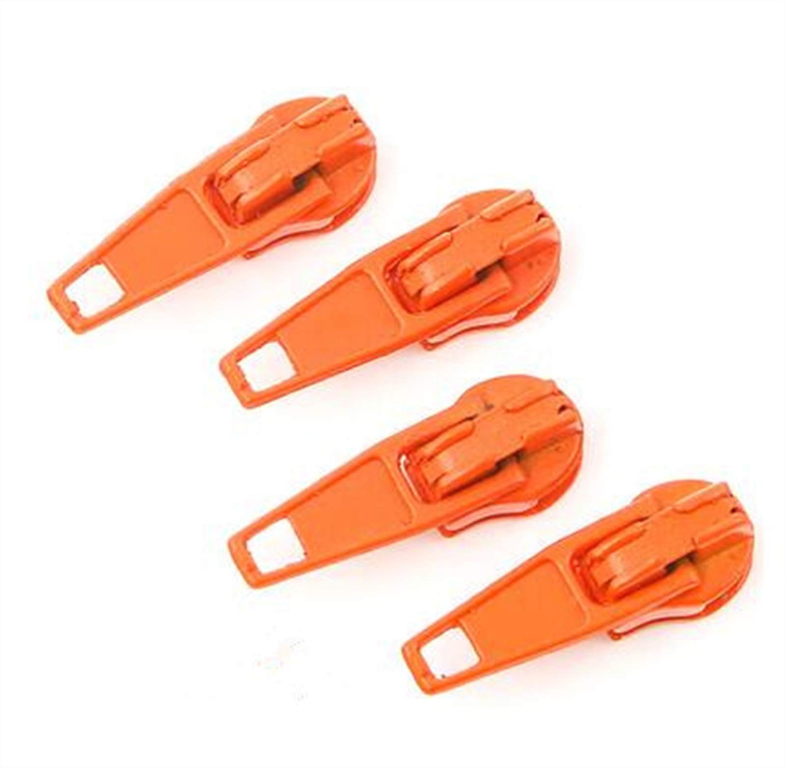 Plastic Zipper 10pcs Painting Metal Slider, Multicolor 3# Nylon Puller, for, for Sewing(Orange)