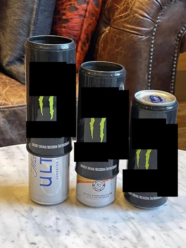 Monster Energy 500ml Beer Can Neoprene Sleeve Protector Black with 