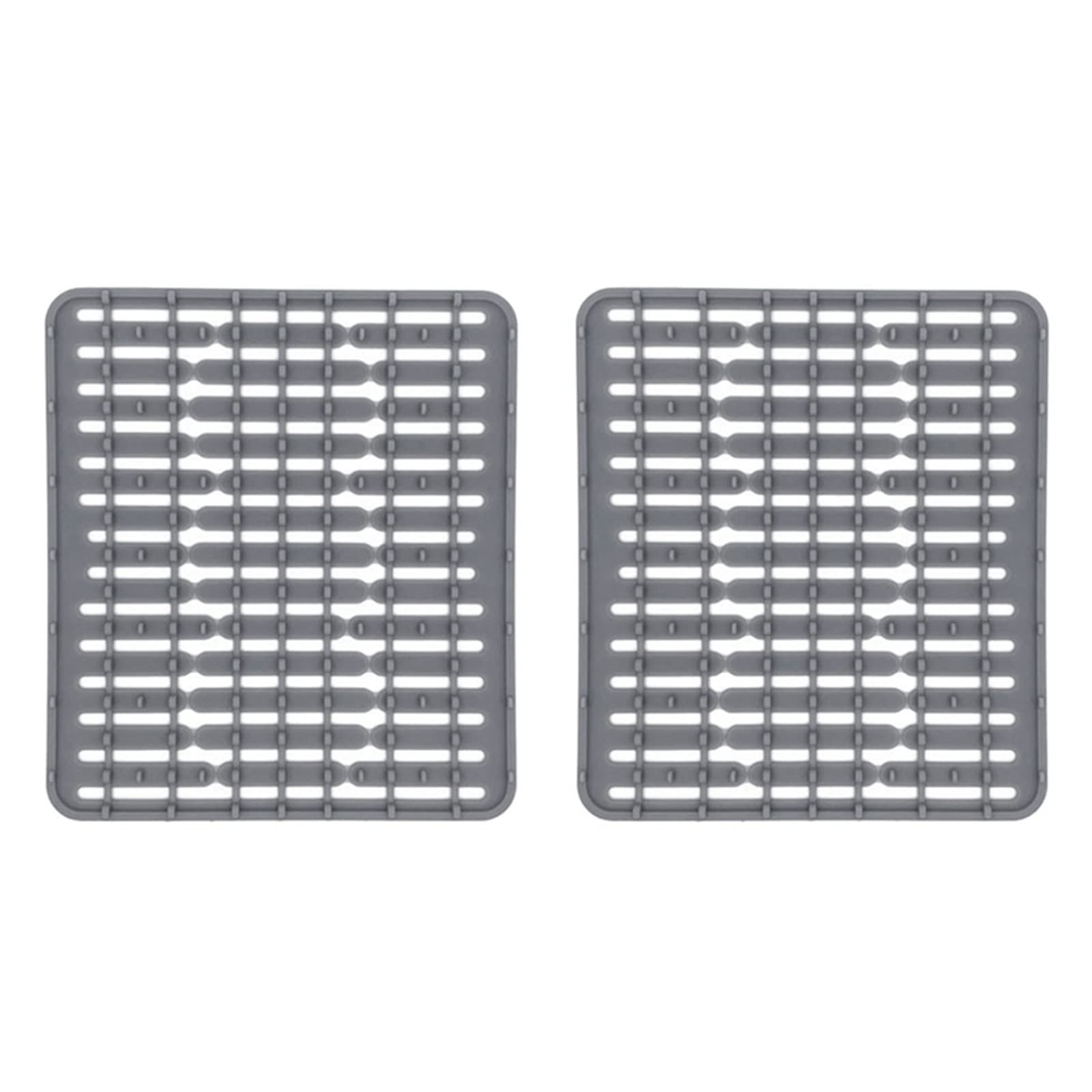 JINGYAN Tappetini per lavello Silicone Sink Mat Drain Kitchen Multifunctional Wash Basin Water Filter,Gray