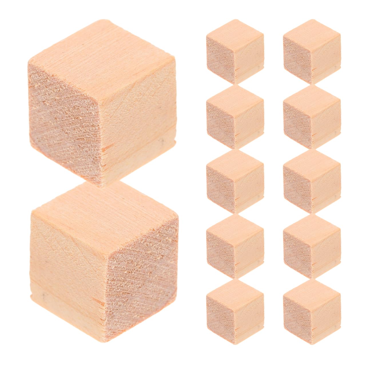AUTSUPPL Diy Wooden Craft Cubes 1.5Cm Square Wood Blocks for Building Sculptures and Decorating Arts & Crafts Projects